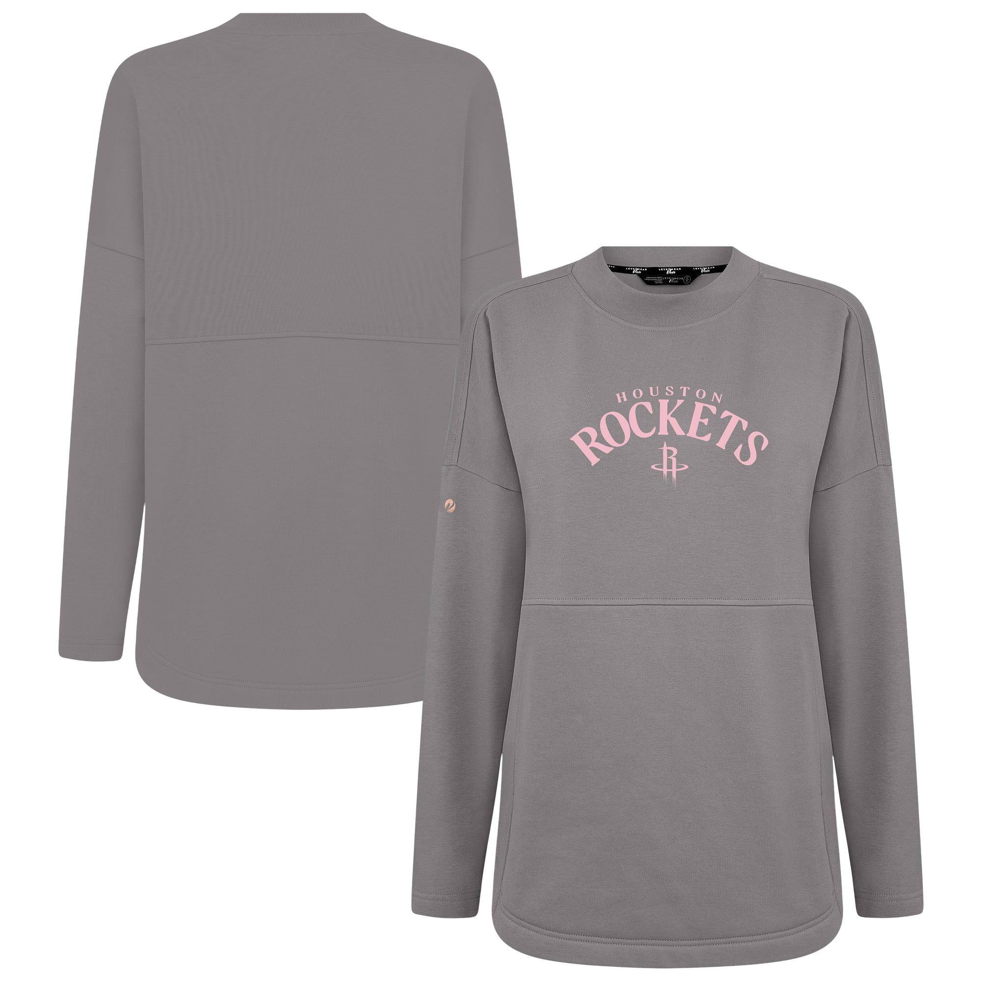 Sweat-shirt à col officier Beaudry pour la fête des mères Houston Rockets de Levelwear femme, noir